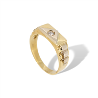 Ringe Idee Preziose dal 1987 Herr in Gelbgold Diamante 0.10 Ct IP.AK18M/30D - IP.AK18M/30D